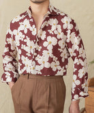 Vacation linen printed shirt - Antonios