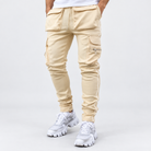 Men's technical-style joggers — Beige