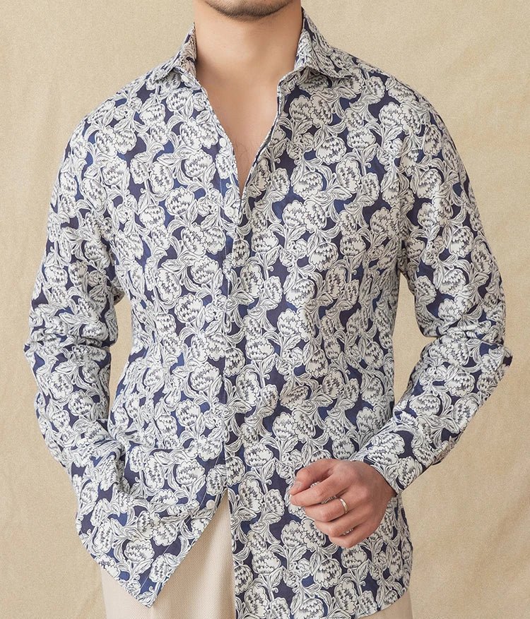 Vintage cotton linen japanese trend shirt - Antonios