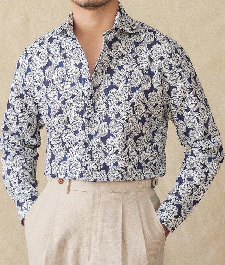 Vintage cotton linen japanese trend shirt - Antonios