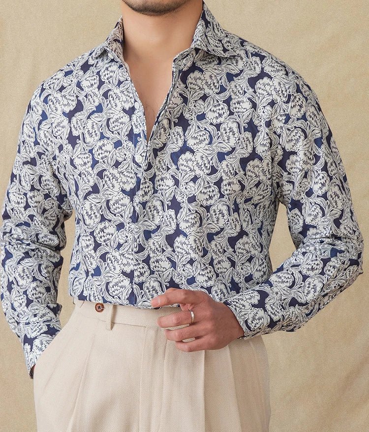 Vintage cotton linen japanese trend shirt - Antonios