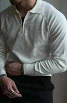 Vintage polo sweater with turn - down collar - Antonios