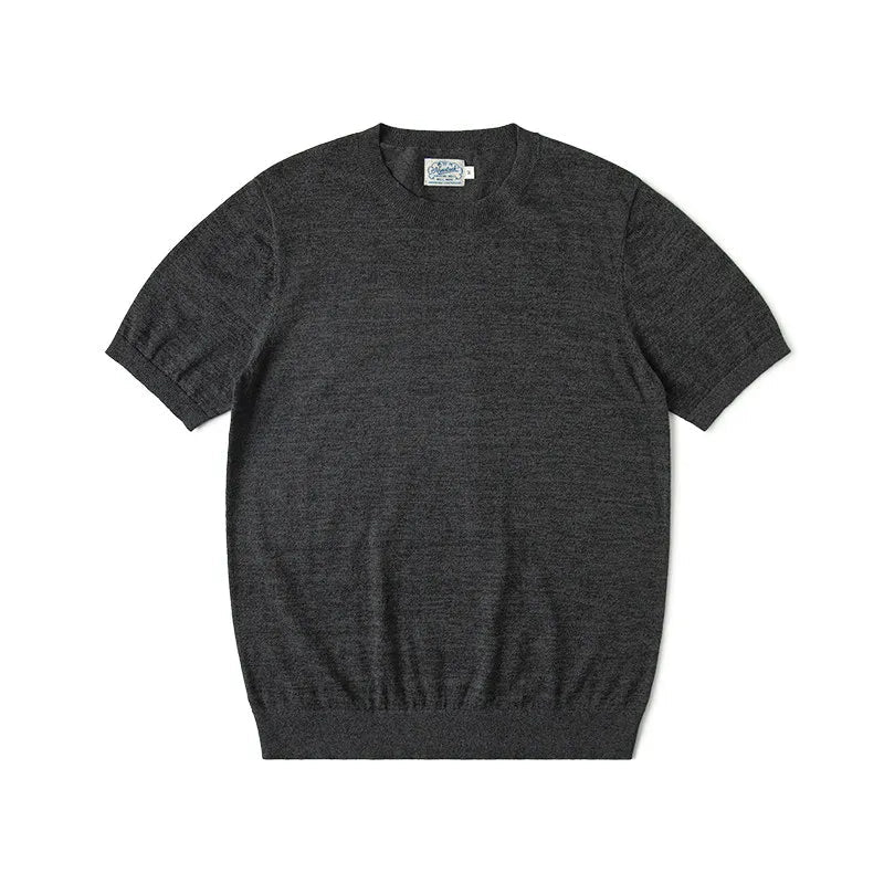 Vintage style casual t-shirt 100% combed cotton - AntoniosClothing - Black gray