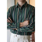 Vintage summer cotton shirt with stripes - Antonios
