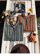 Vintage summer cotton shirt with stripes - Antonios