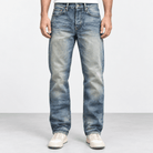 Vintage wash straight leg cotton jeans - AntoniosClothing - Vintage blue