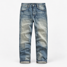 Vintage wash straight leg cotton jeans in vintage blue, product cover