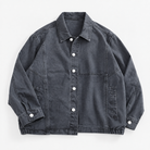 Washed cotton chore jacket in gray, product cover