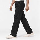 Washed cotton twill five pocket trousers - AntoniosClothing - Black