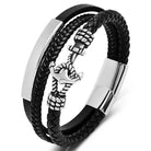 Weave triple leather bracelet - Antonios