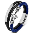 Weave triple leather bracelet - Antonios