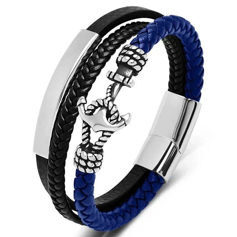 Weave triple leather bracelet - Antonios