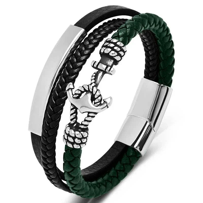 Weave triple leather bracelet - Antonios