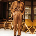 Wedding corduroy double breast suit - Antonios