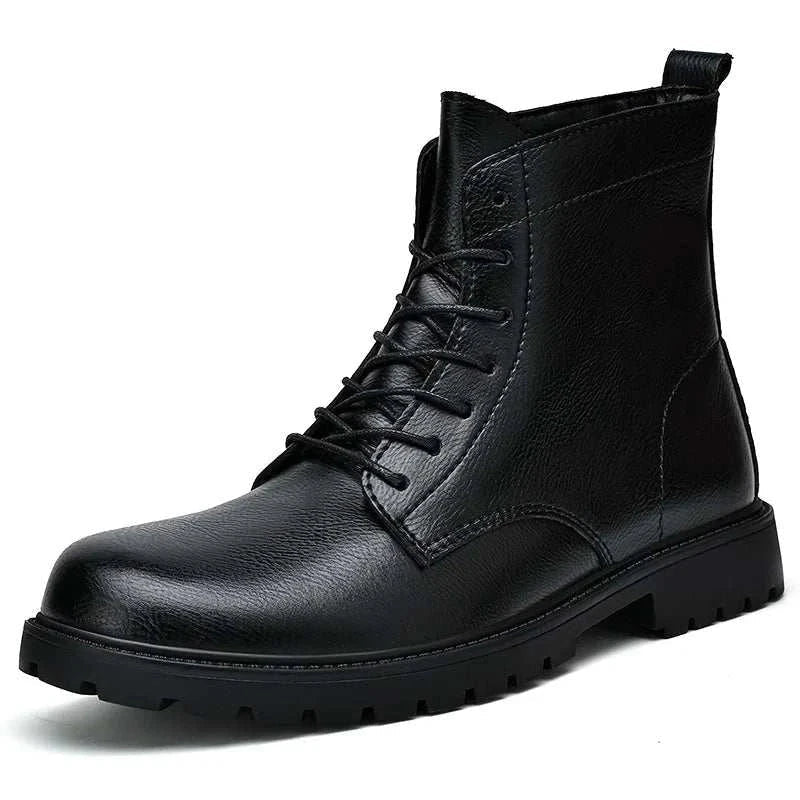 Winter retro genuine leather boots - Antonios