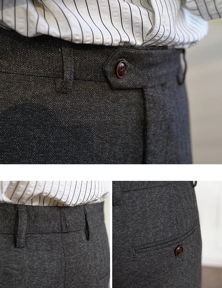 Winter tweed suit trousers - Antonios