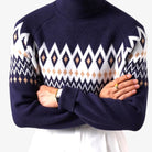 Wool - blend diamond turtleneck sweater - Antonios