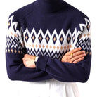 Wool - blend diamond turtleneck sweater - Antonios