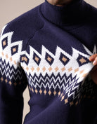 Wool - blend diamond turtleneck sweater - Antonios