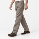 Wool blend straight trousers with a button fly - AntoniosClothing - Light taupe