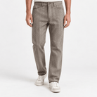 Wool blend straight trousers with a button fly - AntoniosClothing - Light taupe