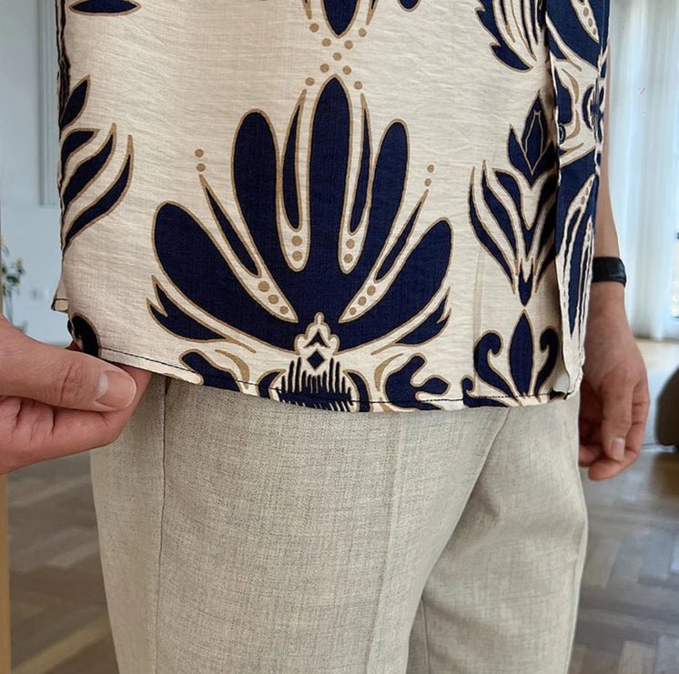 Wrinkle - Free loose short sleeve cuban shirt - Antonios