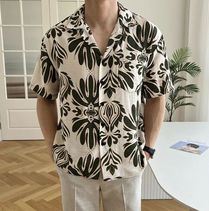 Wrinkle - Free loose short sleeve cuban shirt - Antonios