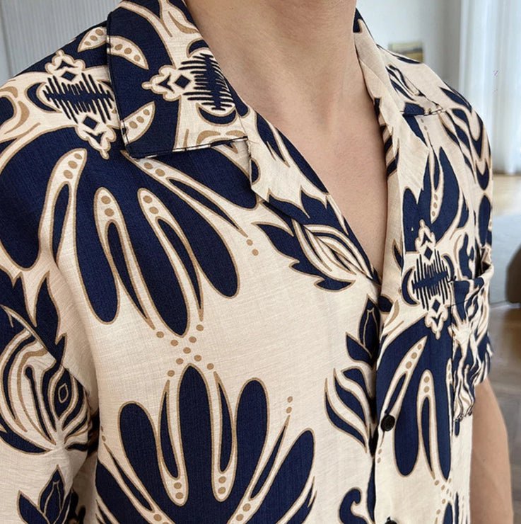 Wrinkle - Free loose short sleeve cuban shirt - Antonios