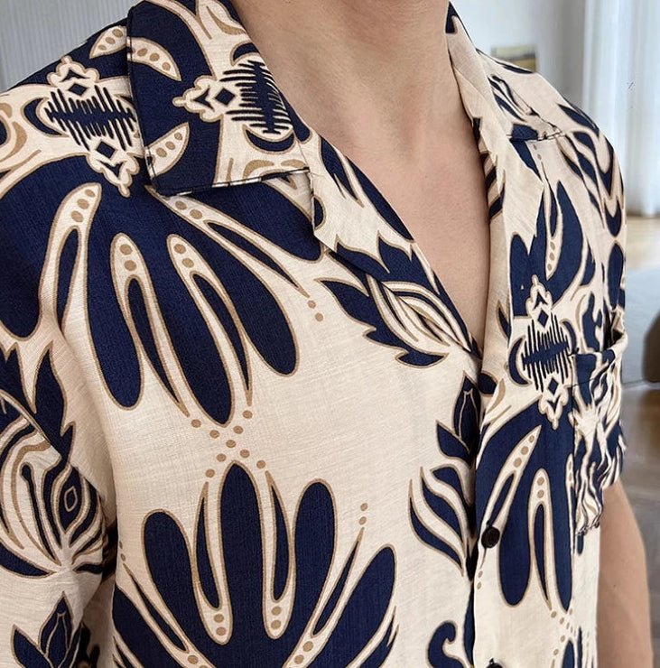 Wrinkle - Free loose short sleeve cuban shirt - Antonios