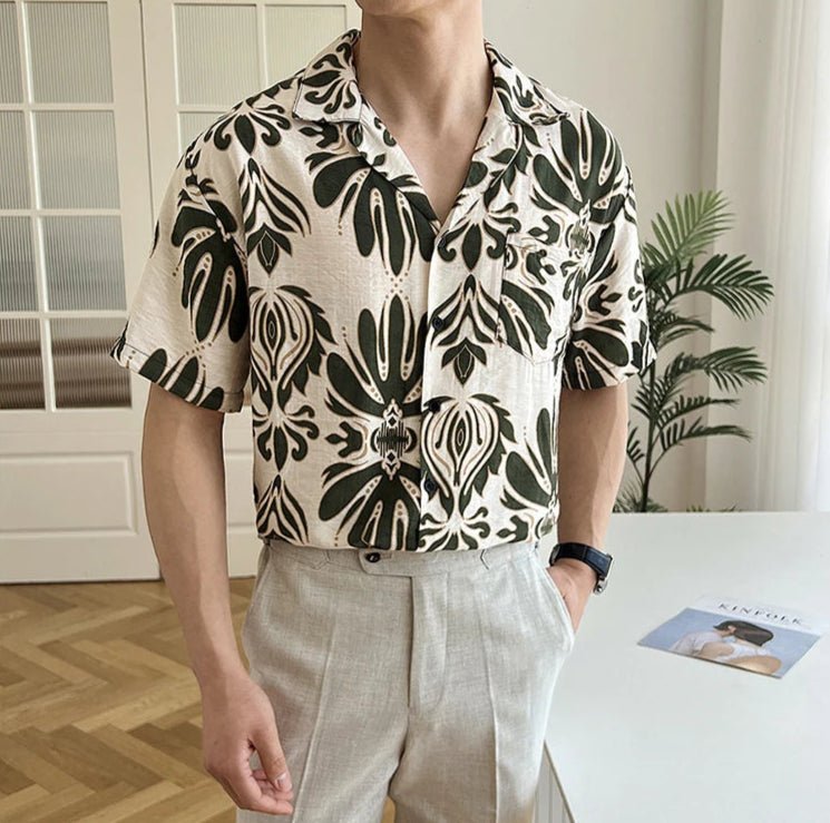 Wrinkle - Free loose short sleeve cuban shirt - Antonios