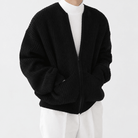 Zip-up cardigan - AntoniosClothing - Black