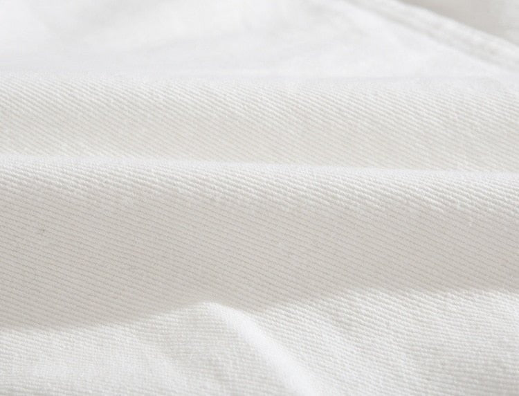 Antonios Autumn White Denim Jacket - Antonios