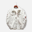 Antonios Autumn White Denim Jacket - Antonios