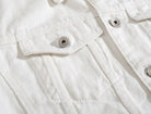 Antonios Autumn White Denim Jacket - Antonios
