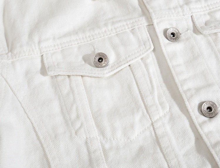 Antonios Autumn White Denim Jacket - Antonios