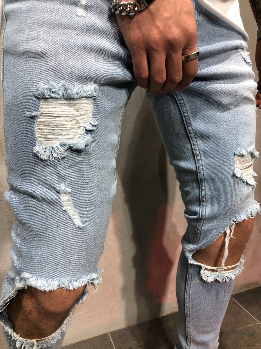 Antonios Blue Ripped Jeans - Antonios