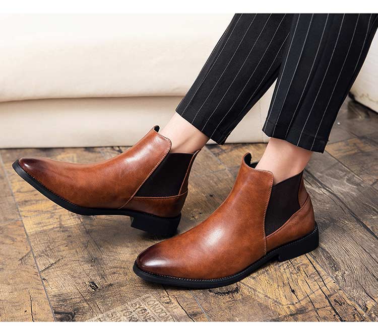 Antonios Business Brown Leather Boots - Antonios