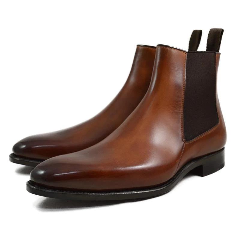 Antonios Business Brown Leather Boots - Antonios