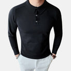 Antonios Casual Slim Long Sleeved Polo T-Shirt Men - Antonios
