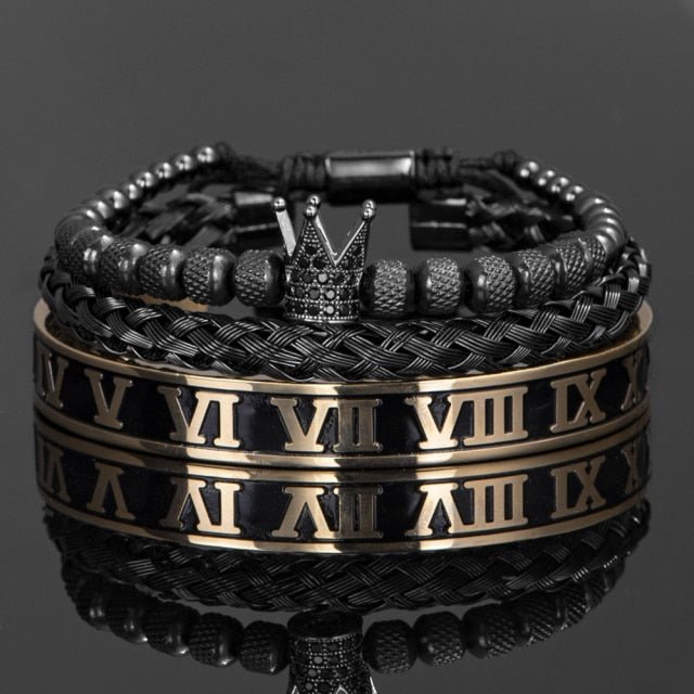 Antonios Crown Bracelet Set Men - Antonios