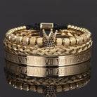 Antonios Crown Bracelet Set Men - Antonios