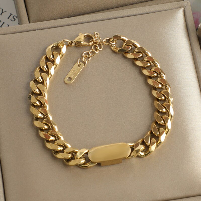 Antonios Cuban Stainless Steel Bracelet Men - Antonios