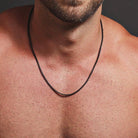Antonios Cuban Stainless Steel Necklace Men - Antonios