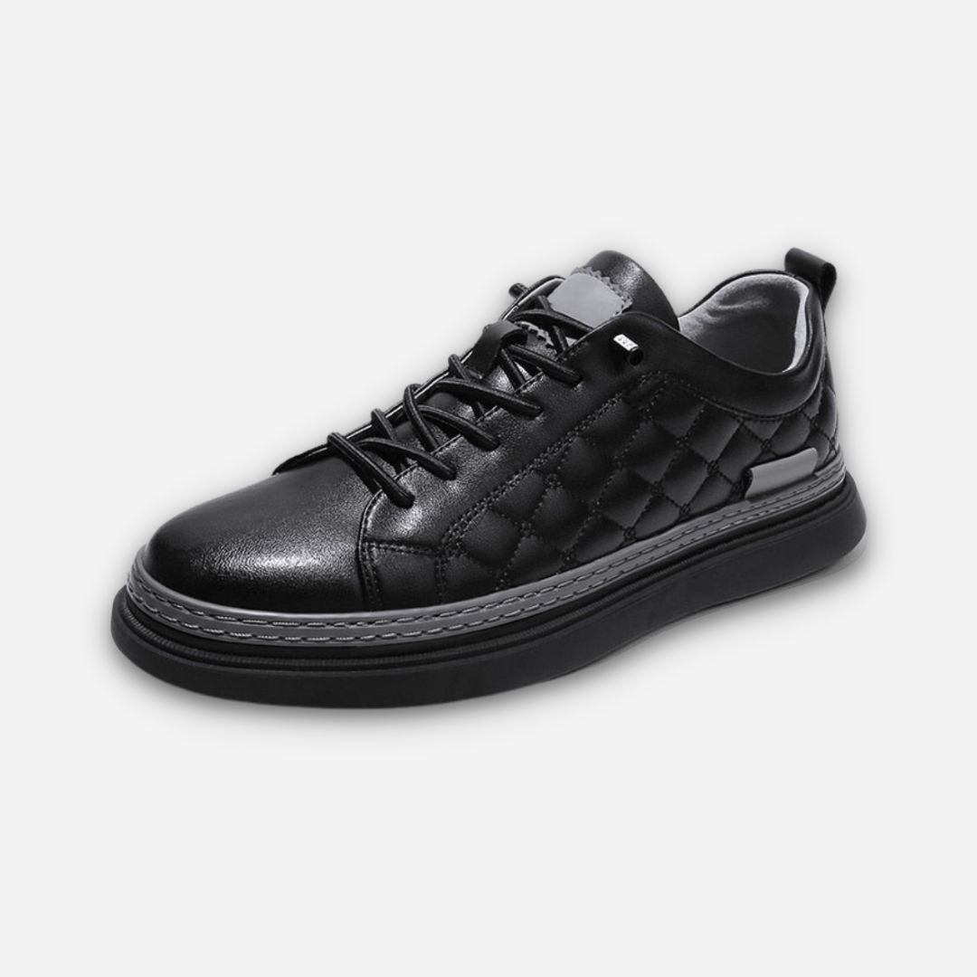 Antonios Design Genuine Leather Black Sneakers - Antonios