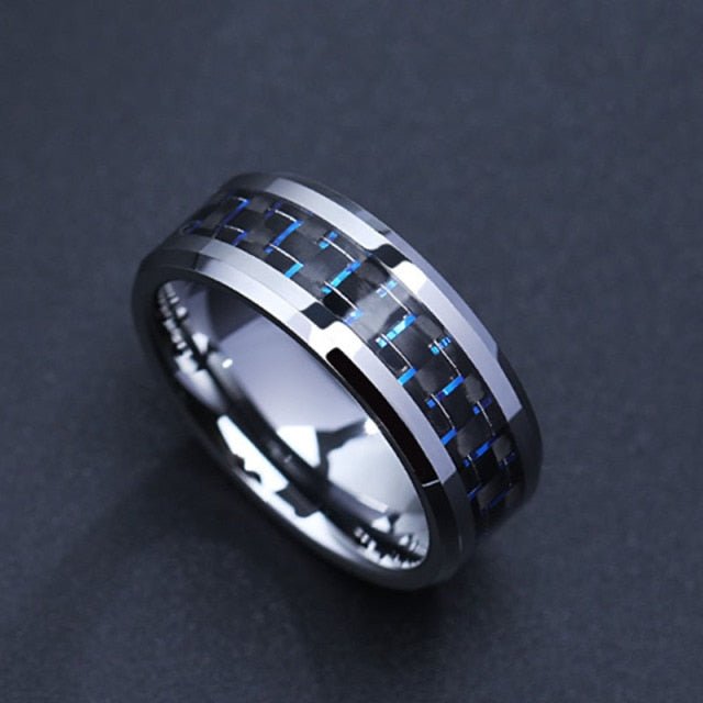 Antonios Fiber Stainless Steel Ring Men - Antonios
