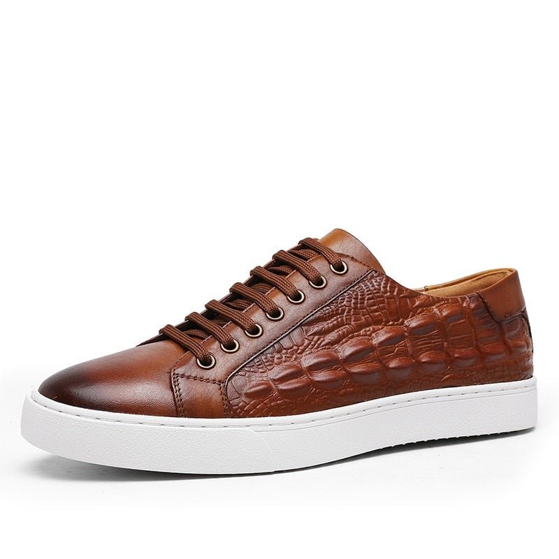 Antonios Genuine Leather Brown Shoes - Antonios