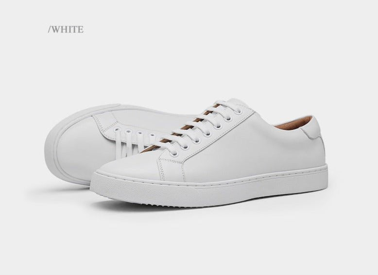 Antonios Genuine Leather White Shoes - Antonios