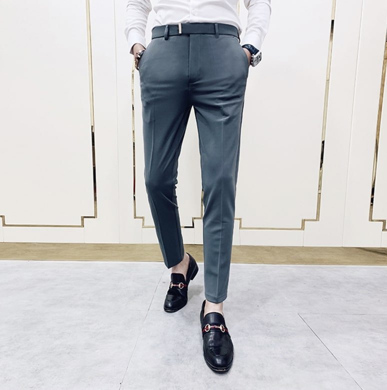Antonios Gray Casual Outfit Pants - Antonios