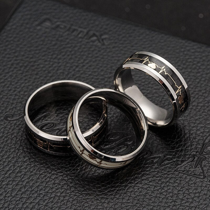 Antonios Heartbeat Ring Men - Antonios