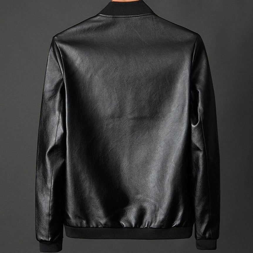 Antonios Leather Baseball Jacket - Antonios